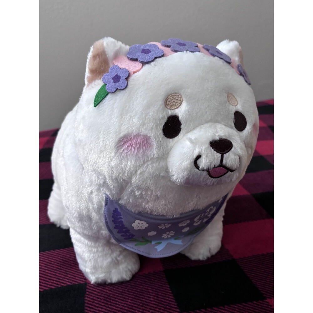 Chuken Mochishiba Shiba Inu Girls Lavender Plush Big Ume Toreba Japan Import 11"